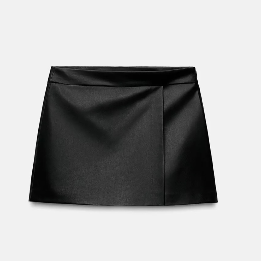 ZARA Faux Leather Skort